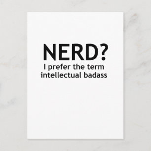 Nerd? Funny, Geeky Design Postkarte