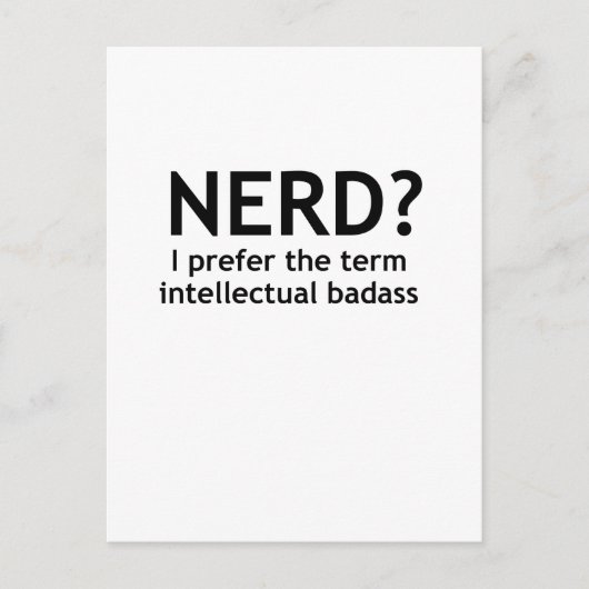 Nerd? Funny, Geeky Design Postkarte (Vorderseite)