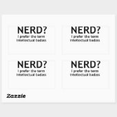 Nerd? Funny, Geeky Design Rechteckiger Aufkleber (Blatt)