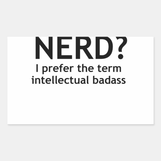 Nerd? Funny, Geeky Design Rechteckiger Aufkleber (Vorderseite)