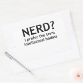 Nerd? Funny, Geeky Design Rechteckiger Aufkleber (Umschlag)