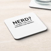 Nerd? Funny, Geeky Design Untersetzer (Linke Seite)