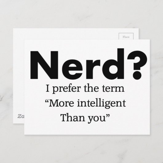 Nerd Funny Zitat Postkarte (Vorne/Hinten)