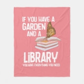 Nerd für Bibliotheken und eine Gartentasche Fleecedecke (Vorderseite)