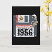 Nerd Geburtstag 1956 Karte (Gelbe Blume)