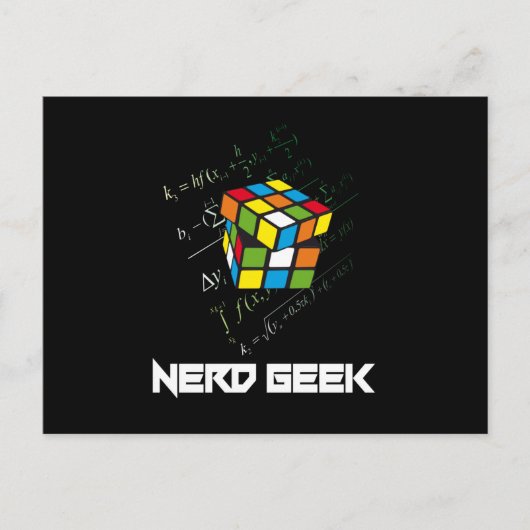 Nerd Geek Mah Informatik Funny Gift Idee Postkarte (Vorderseite)
