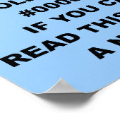 Nerd Geek Poetry Funny Poster Sign (Ecke)