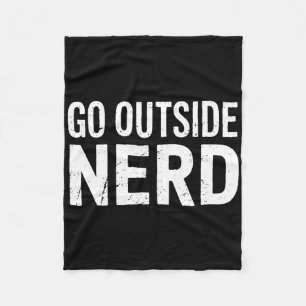 Nerd geh raus Lustiger Wandern Camping Outdoor Nat Fleecedecke