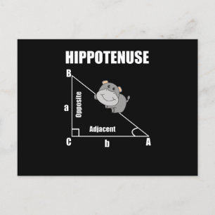 Nerd Geometrie Hippotenuse Hypotenuse Math Postkarte