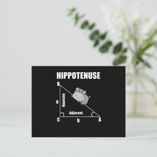 Nerd Geometrie Hippotenuse Hypotenuse Math Postkarte (Stehend Vorderseite)
