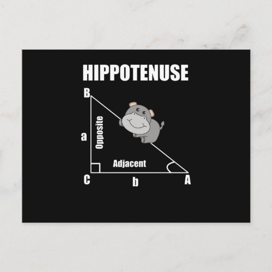Nerd Geometrie Hippotenuse Hypotenuse Math Postkarte (Vorderseite)