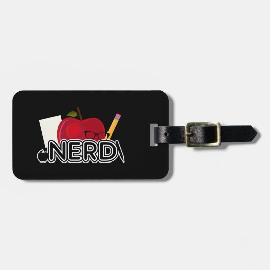 Nerd Gepäckanhänger (Vorderseite horizontal)