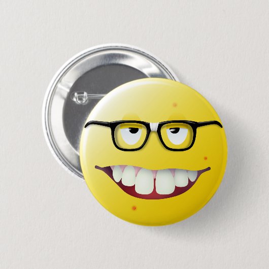 Nerd-Gesicht Button (Vorne & Hinten)