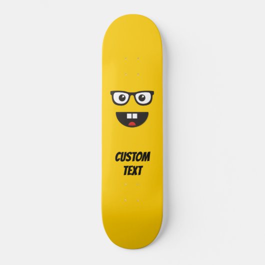 Nerd Gesicht Skateboard (Vorderseite)