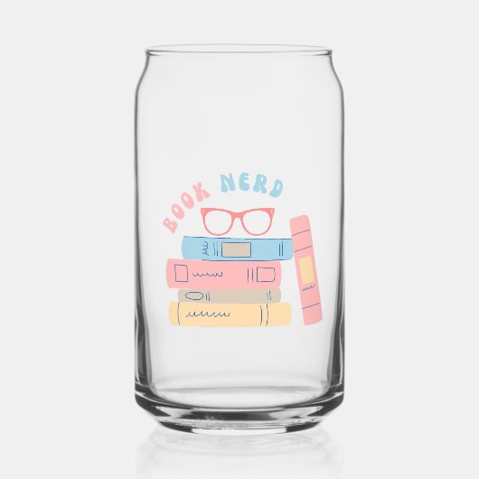 Nerd Girl Retro Design Dosenglas (Vorderseite)