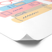 Nerd Girl Retro Design Poster (Ecke)