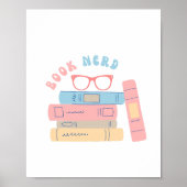 Nerd Girl Retro Design Poster (Vorne)