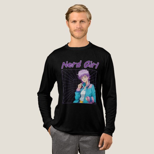 Nerd Girl  Tri-Blend Shirt (Volle Vorderseite)