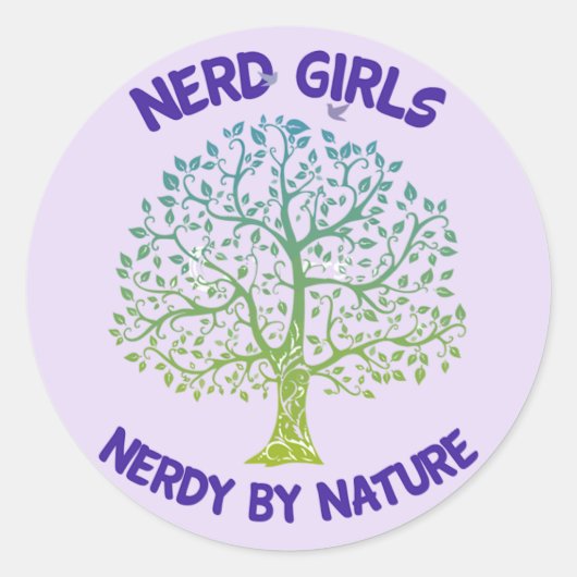Nerd Girls Nerdy by Nature Sticker (Vorderseite)