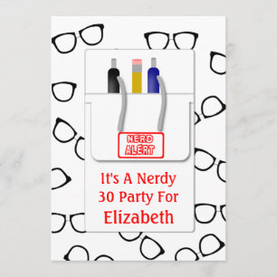 Nerd-Glas-Taschen-Schutz-Nerd-Thema-Party Einladung