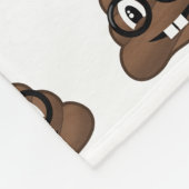 Nerd-Gläser kacken Emoji Fleecedecke (Ecke)