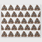 Nerd-Gläser kacken Emoji Geschenkpapier (Flach)