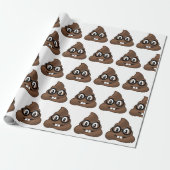Nerd-Gläser kacken Emoji Geschenkpapier (Ungerollt)