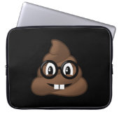 Nerd-Gläser kacken Emoji Laptopschutzhülle (Vorderseite)