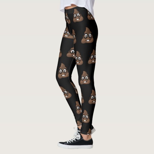 Nerd-Gläser kacken Emoji Leggings (Links)