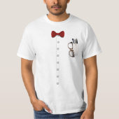 Nerd Glasses Bow Krawatte Kostüm T-Shirt (Vorderseite)