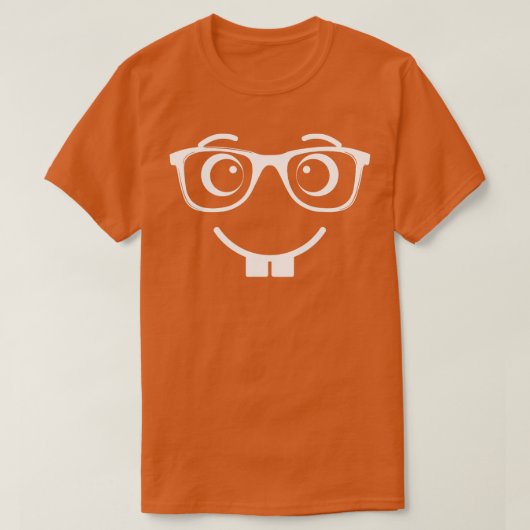 Nerd Glasses Buckzähne Emoticon Spaß Nerd Face Ha T-Shirt (Design vorne)
