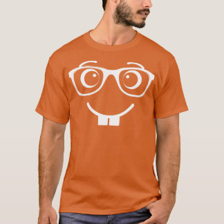 Nerd Glasses Buckzähne Emoticon Spaß Nerd Face Ha T-Shirt