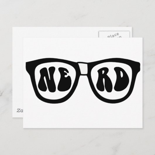 Nerd Glasses Postkarte (Vorne/Hinten)