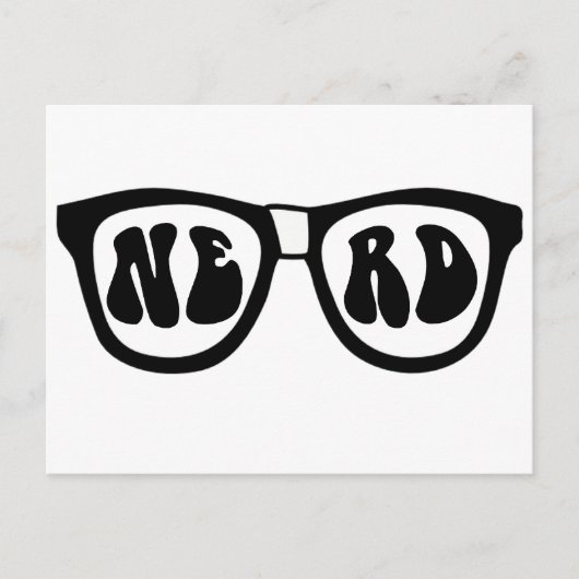Nerd Glasses Postkarte (Vorderseite)