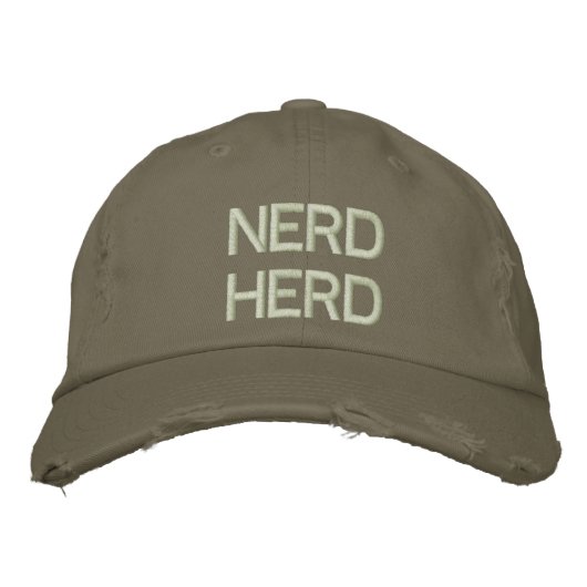 Nerd Herde bestickt Bestickte Baseballkappe (Vorderseite)