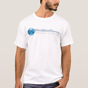 Nerd-Herde, die grundlegendes T-Shirt laufen läss