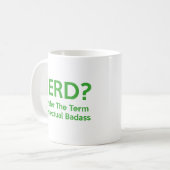 Nerd? Ich bevorzuge den Begriff Intellectual Badas Kaffeetasse (Vorderseite Links)