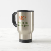 Nerd? Intellectual Badass | Funny Commuter Tasse (Vorderseite Links)