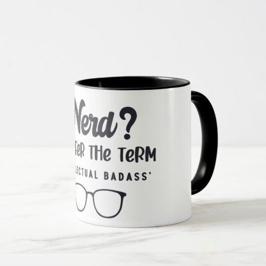 Nerd/Intellectual Badass Tasse (VorderseiteRechts)