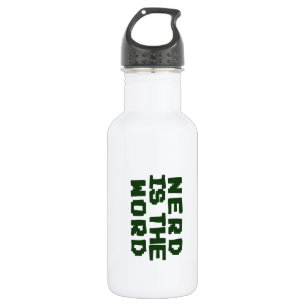 Nerd ist das Wort Edelstahlflasche