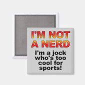 Nerd Jock Funny Kühlschrankmagnet Kühlschrank (Vorderseite/Rückseite)