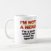 Nerd Jock Funny Mug oder Reiseumarmung Kaffeetasse (Links)