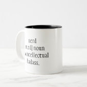 Nerd [Krankenschwester] ein intellektuelles Zeiche Zweifarbige Tasse (Vorderseite Links)
