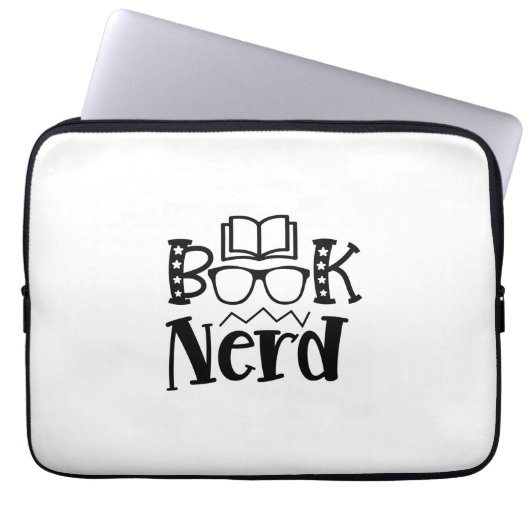 Nerd lesen laptopschutzhülle (Vorderseite)