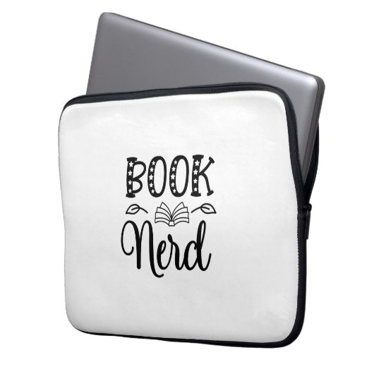 Nerd lesen laptopschutzhülle (Vorderseite Links)