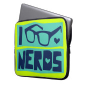 Nerd Liebe Laptopschutzhülle (Vorderseite Links)