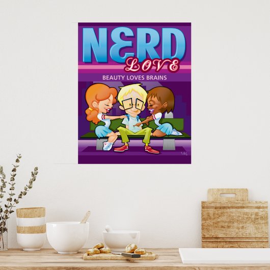 Nerd Liebe Poster (Küche)