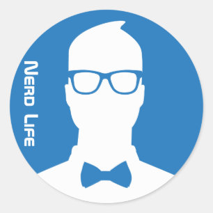 Nerd Life Runder Aufkleber