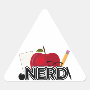 Nerd - Logo Dreieckiger Aufkleber