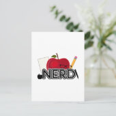 Nerd - Logo Postkarte (Stehend Vorderseite)